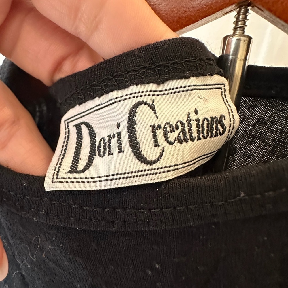 Designer- Dori Creations- Asymmetrical Black Kids Short Sleeve Tee - Picture 3 of 6